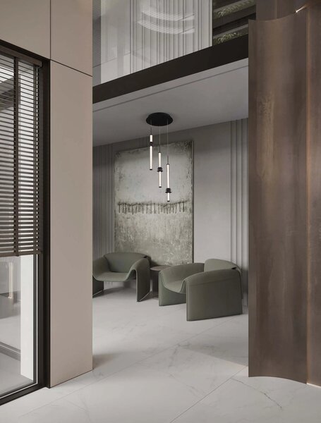 LED stmívatelný černý designový lustr Atmosfera