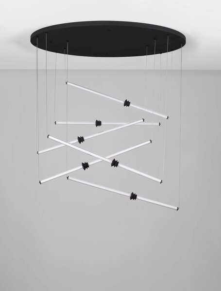 LED stmívatelný černá moderní lustr Atmosfera 250