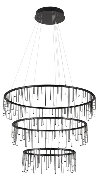 LED stmívatelný černá designový lustr Stellar 200