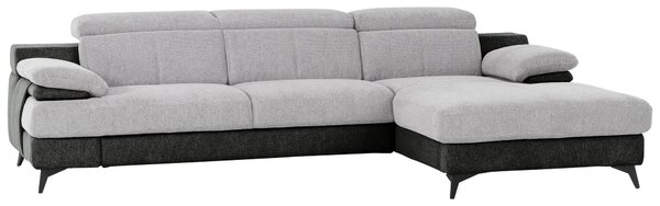 ROHOVÁ SEDAČKA, textil, barvy grafitu, barvy stříbra Livetastic - Sedací soupravy, Online Only