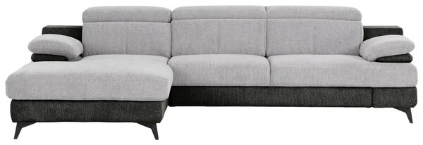 ROHOVÁ SEDAČKA, textil, barvy grafitu, barvy stříbra Livetastic - Sedací soupravy, Online Only