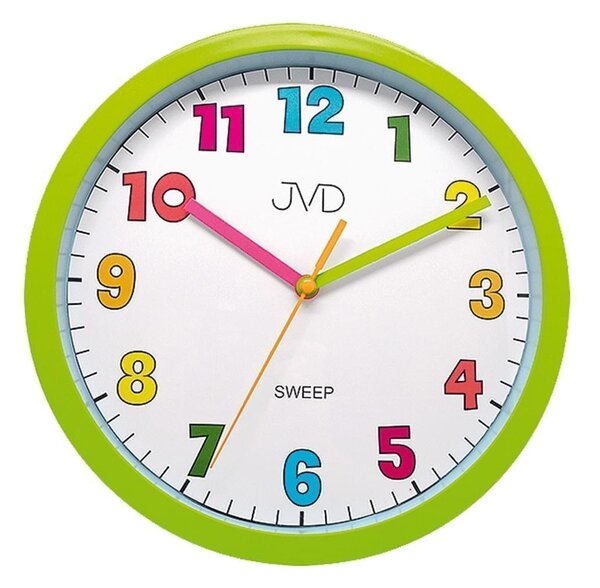 Dětské nástěnné hodiny JVD HA46.4 zelené
