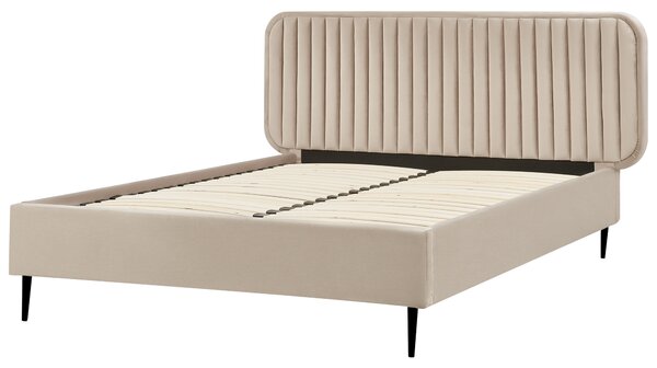 Postel Umělý samet BRIN 140 x 200 cm Taupe