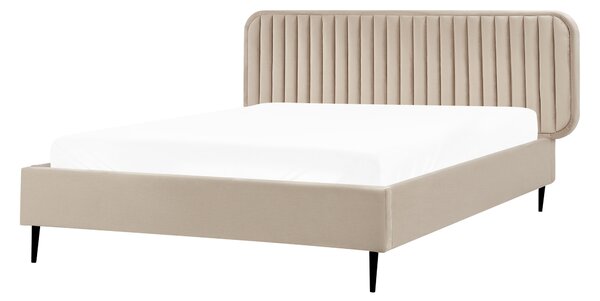 Postel Umělý samet BRIN 140 x 200 cm Taupe
