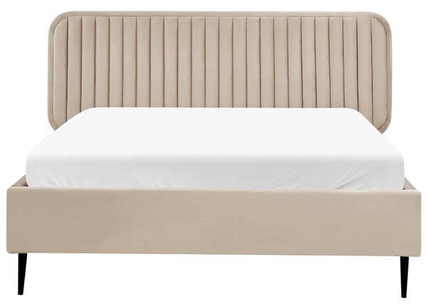 Postel Umělý samet BRIN 140 x 200 cm Taupe