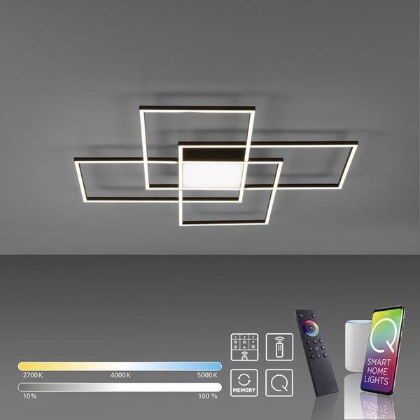 Paul Neuhaus Stropní LED svítidlo Q-ASMIN, 54W, 80x80 cm, ZigBee, CCT 2700-5000K