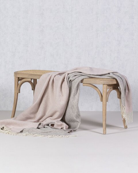 Pléd Merinos 140x200cm melange grey pink