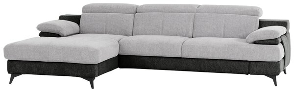 ROHOVÁ SEDAČKA, textil, barvy grafitu, barvy stříbra Livetastic - Sedací soupravy, Online Only