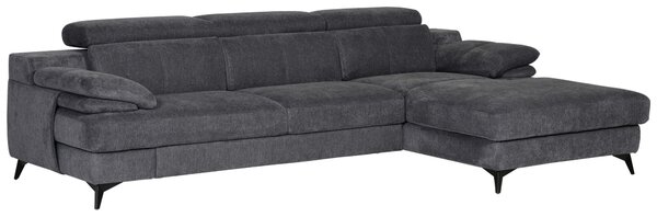 ROHOVÁ SEDAČKA, textil, tmavě šedá Livetastic - Sedací soupravy, Online Only