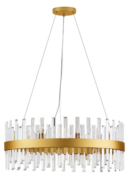 Zlatý designový lustr Crown
