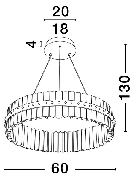 LED stmívatelný platinum zlatý moderní lustr Kezo – Zlatá