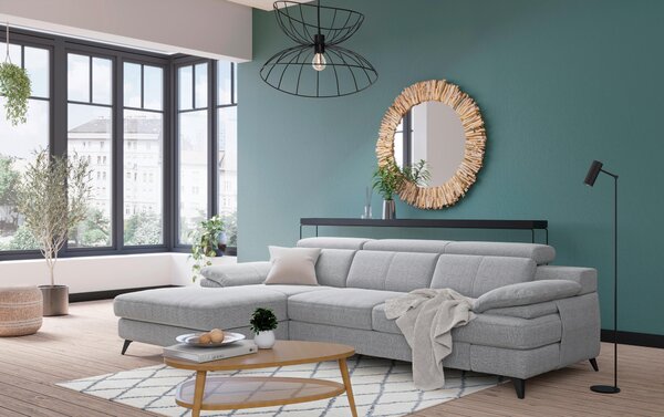 ROHOVÁ SEDAČKA, textil, barvy stříbra Livetastic - Sedací soupravy, Online Only