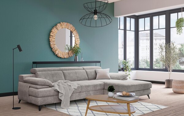 ROHOVÁ SEDAČKA, textil, béžová Livetastic - Sedací soupravy, Online Only