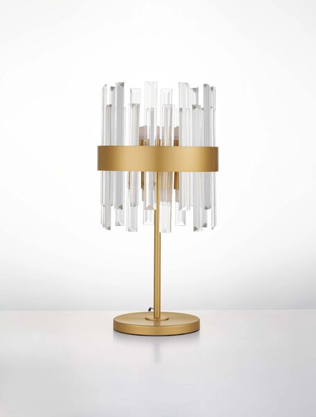 Zlatá stolní lampa Crown 50 – Šedá