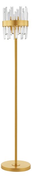 Zlatá stojací lampa Crown – Šedá
