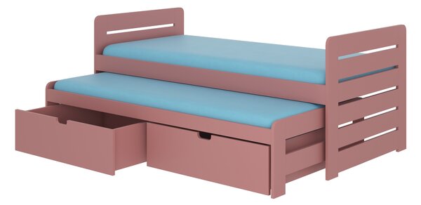 ADRK Rozkládací postel TOMI, CH-Tom-P-186-E1411, 180x80 cm, růžová