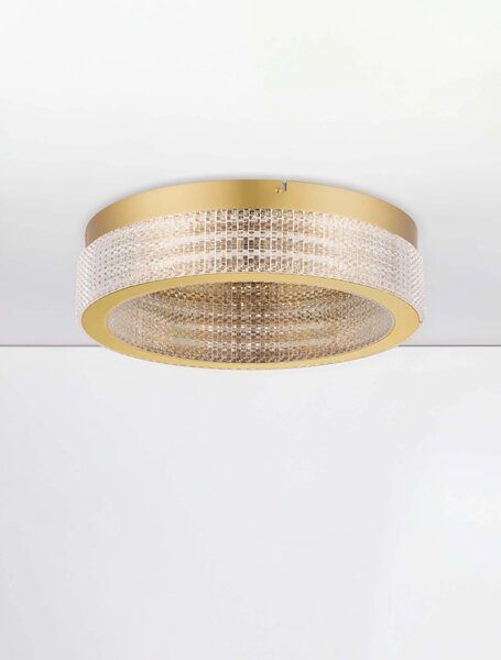 LED stmívatelné platinum zlaté moderní stropní svítidlo Kinara