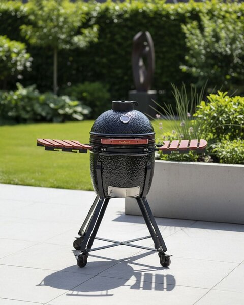 Gril na dřevěné uhlí KAMADO Keramika Černá