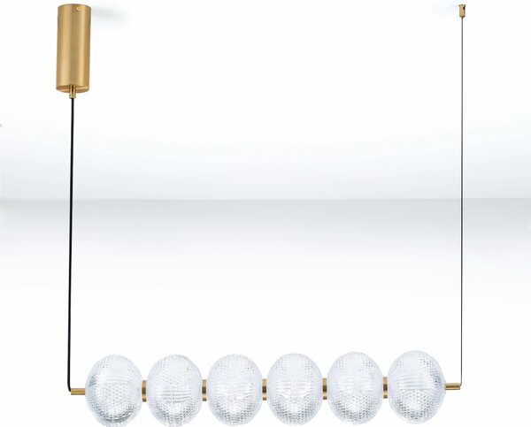 LED stmívatelný zlatý moderní lustr Klelia 120