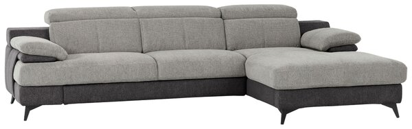 ROHOVÁ SEDAČKA, textil, světle šedá, tmavě šedá Livetastic - Sedací soupravy, Online Only