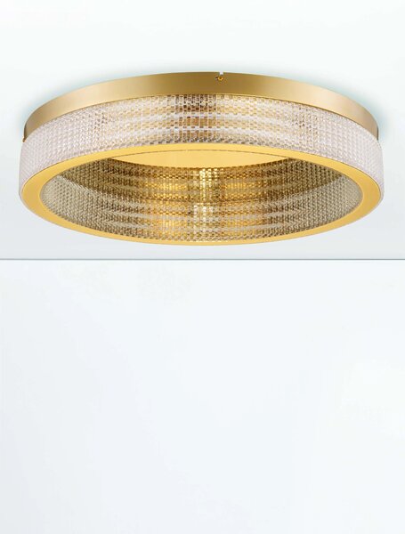 LED stmívatelné platinum zlaté moderní stropní svítidlo Kinara 2