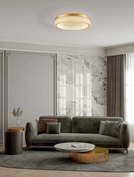 LED stmívatelné platinum zlaté moderní stropní svítidlo Kinara 2