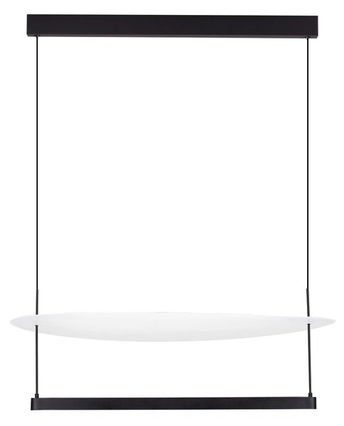 LED stmívatelný černo-bílý designový lustr Diona – Černá