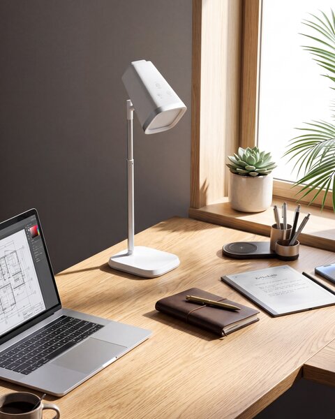 LED bezdrátová stolní lampa MUSCA se stmívačem Bílá