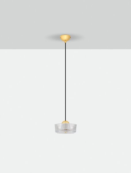LED platinum zlatý designový lustr Keros 211
