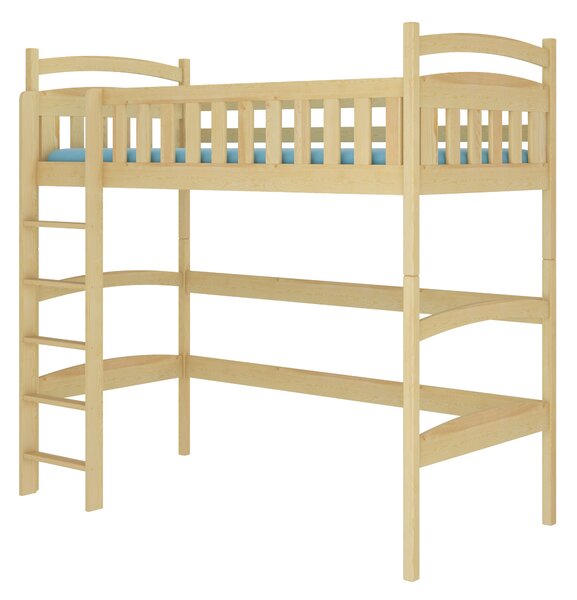 ADRK Loftová postel MIAGO, CH-Mia-PINE-188-E1615, 180x80 cm, borovice