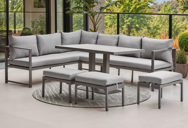 ZAHRADNÍ JÍDELNÍ SET kov, textil Ambia Garden - Online Only zahradní nábytek, Online Only