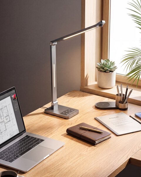 LED stolní lampa LEPUS se senzorem pohybu Tmavě šedá