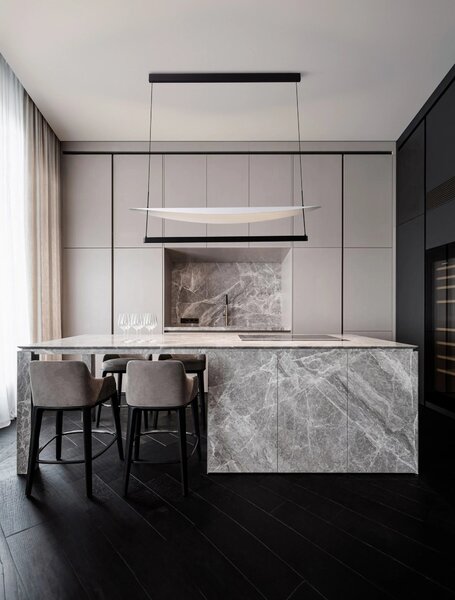 LED stmívatelný černo-bílý designový lustr Diona 3 – Černá