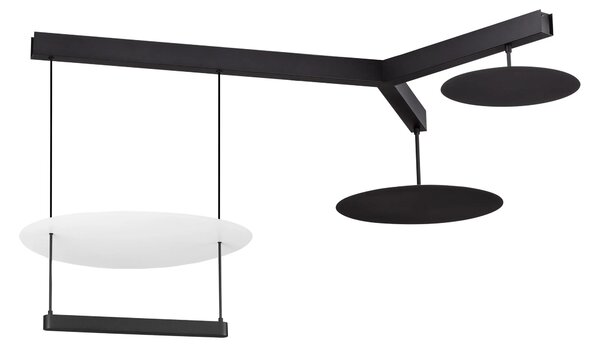 LED stmívatelné černo-bílé moderní stropní svítidlo Diona 9 – Černá