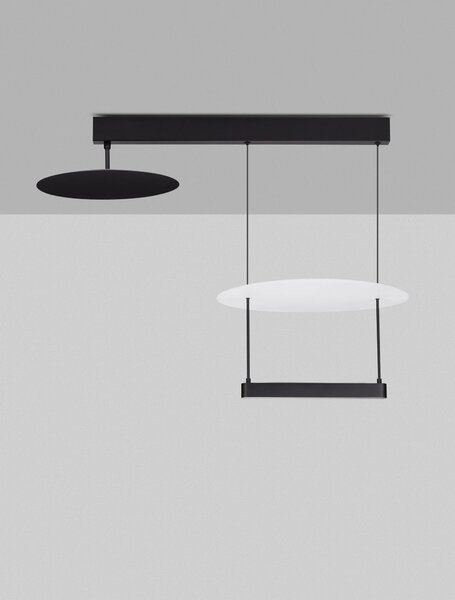 LED stmívatelné černo-bílé designové stropní svítidlo Diona 8 – Černá