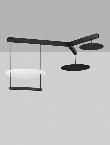 LED stmívatelné černo-bílé moderní stropní svítidlo Diona 9 – Černá