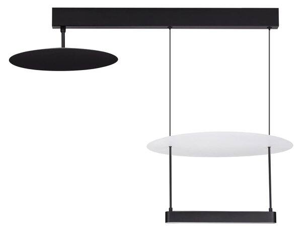 LED stmívatelné černo-bílé designové stropní svítidlo Diona 8 – Černá