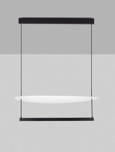 LED stmívatelný černo-bílý designový lustr Diona – Černá