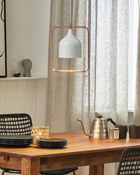 Závěsná lampa MAVONE Kov Bílá