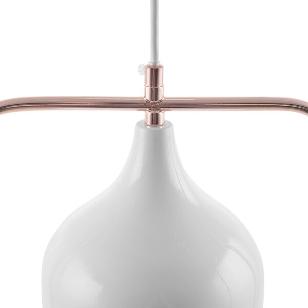 Závěsná lampa MAVONE Kov Bílá