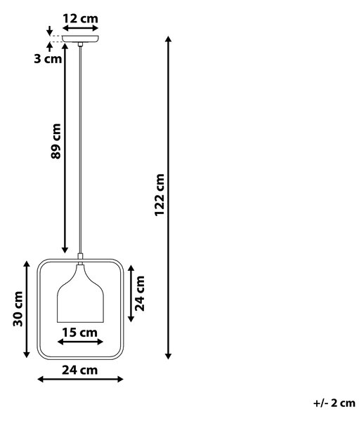 Závěsná lampa MAVONE Kov Bílá