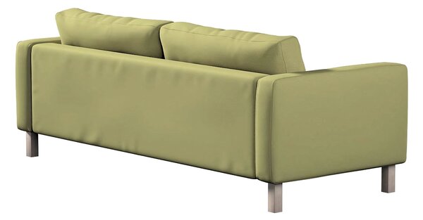 Potah na pohovku IKEA Karlstad 3-místná, nerozkládací, krátký barva zelená látka lesklé, sametová
