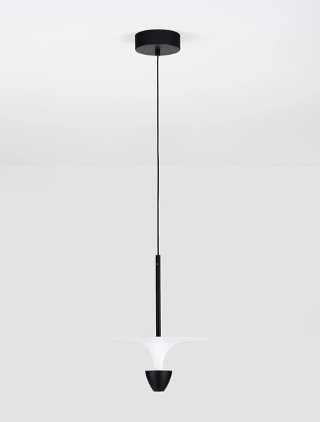LED černo-bílé designový lustr Luet 180 – 26 x 15 cm