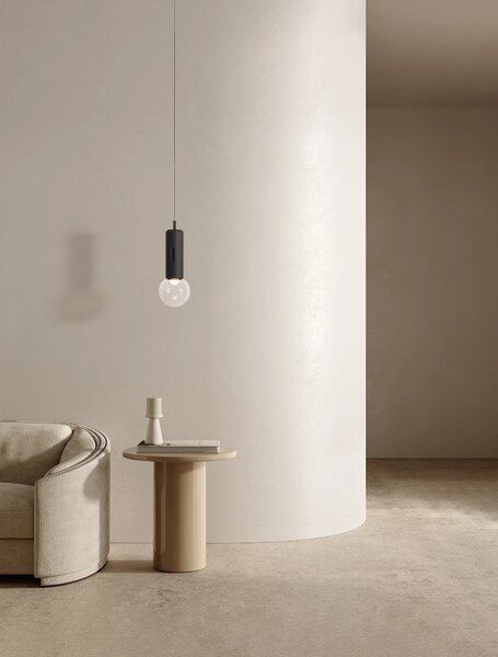 LED stmívatelný černý moderní lustr Chronos – Černá