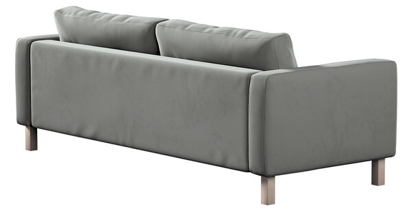 Potah na pohovku IKEA Karlstad 3-místná, nerozkládací, krátký barva šedá látka lesklé, sametová