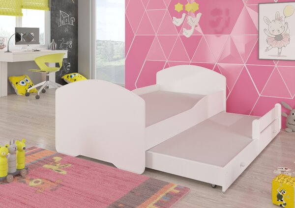 ADRK Rozkládací postel PEPE II, CH-Pep-II-W-160-E082, 160x80 cm s matrací, bílá