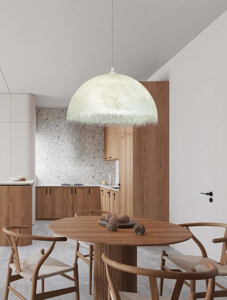 Bílý designový lustr Lalu – Bílá