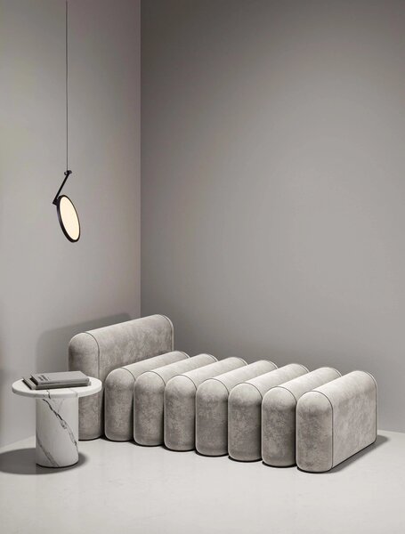 LED černý designový lustr Opi – Černá