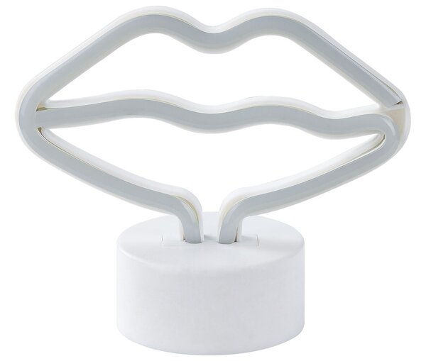 Neonový LED nápis Rty FLORA Růžová