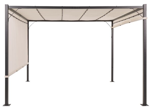 Zahradní pavilon LED PARGA Kov 310 cm 310 cm Béžová